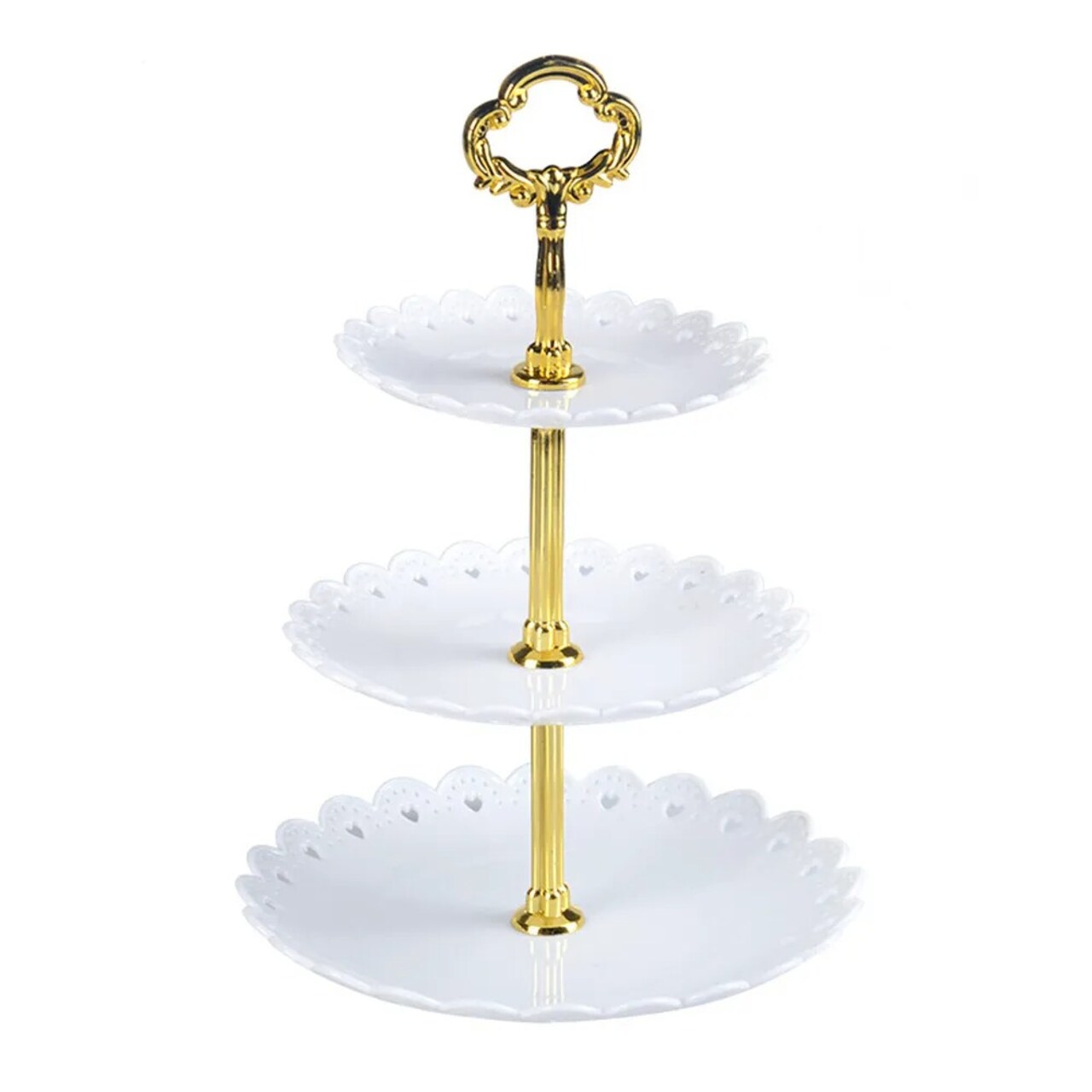 3-Tier Cake Plate Stand for Christmas & Birthday Parties